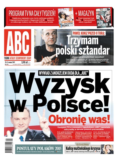 Okładka nowego wydania Tygodnika ABC