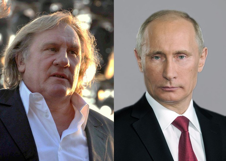 Gerard Depardieu i Władimir Putin