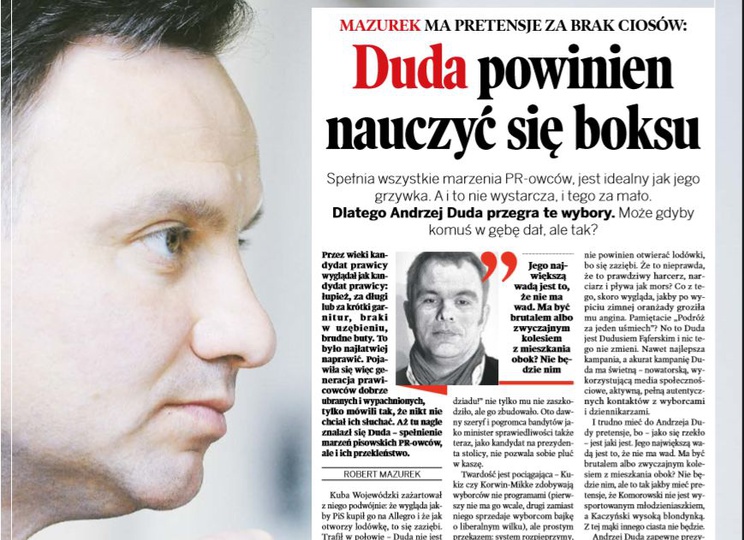 Robert Mazurek o Andrzeju Dudzie w "ABC"