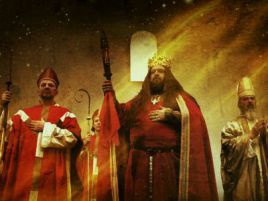 kadr z filmu "Kryż i korona"